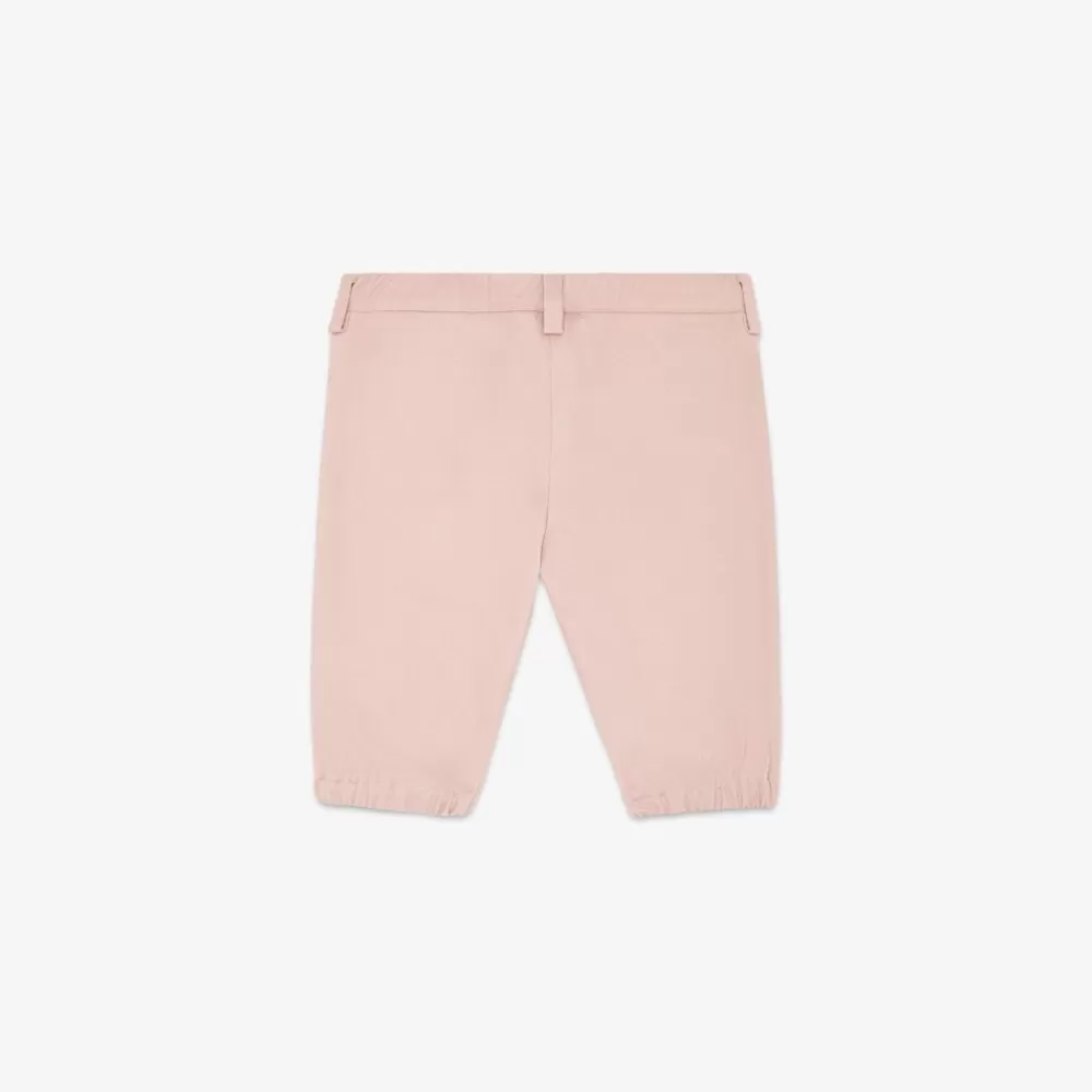 Bambina>Fendi Pantaloni In Cotone Rosa Con Dettaglio Del Logo