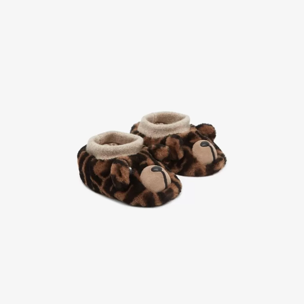 Bambina>Fendi Pantofoline Baby In Shearling Con Logo