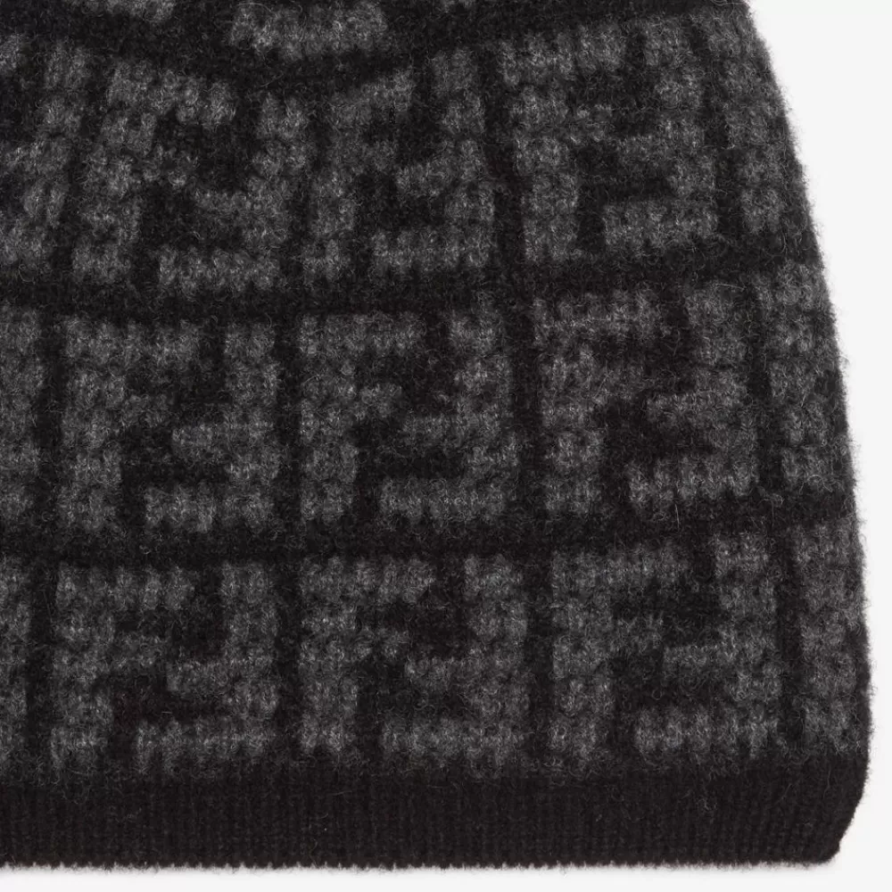 Cappelli E Guanti>Fendi Papalina In Cashmere Nero
