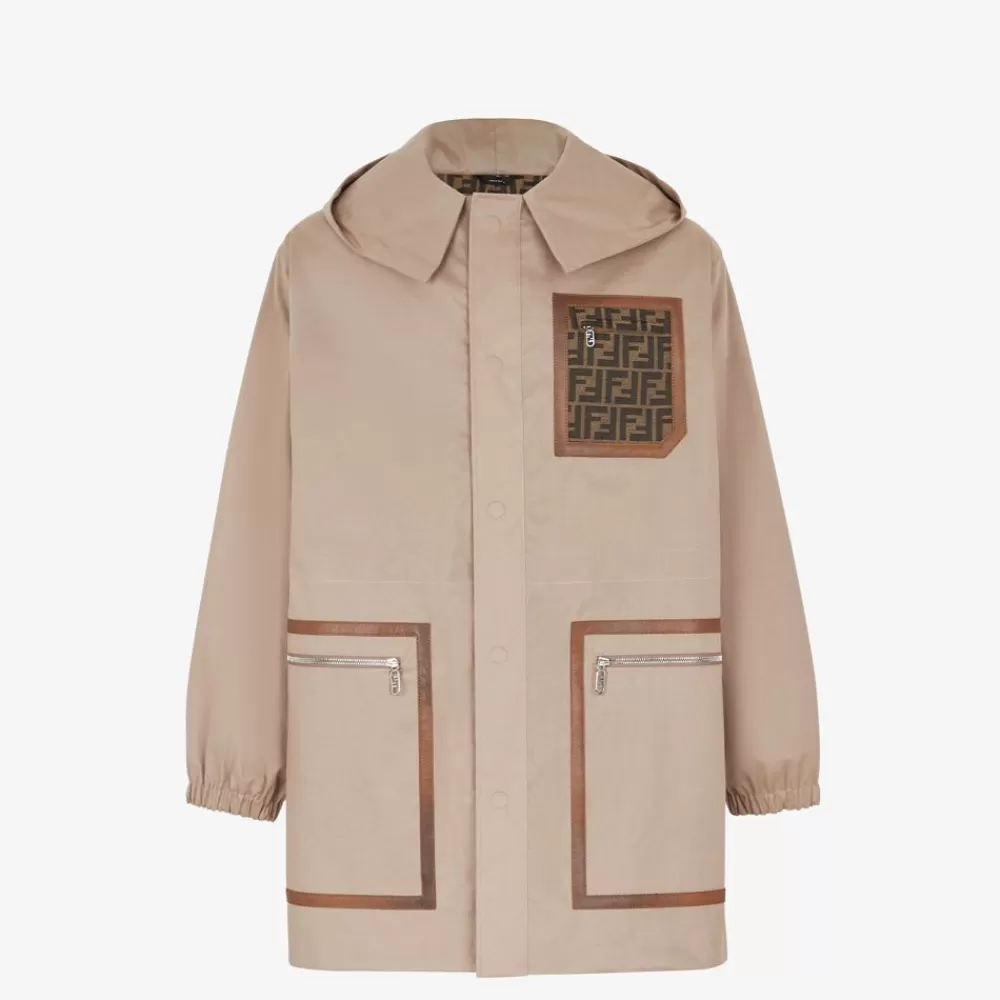 Cappotti E Capispalla>Fendi Parka In Tessuto Marrone
