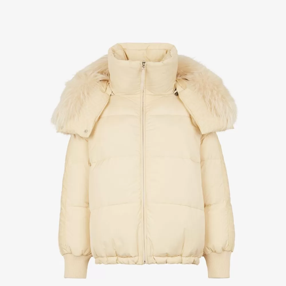 Skiwear>Fendi Piumino In Nylon Bianco