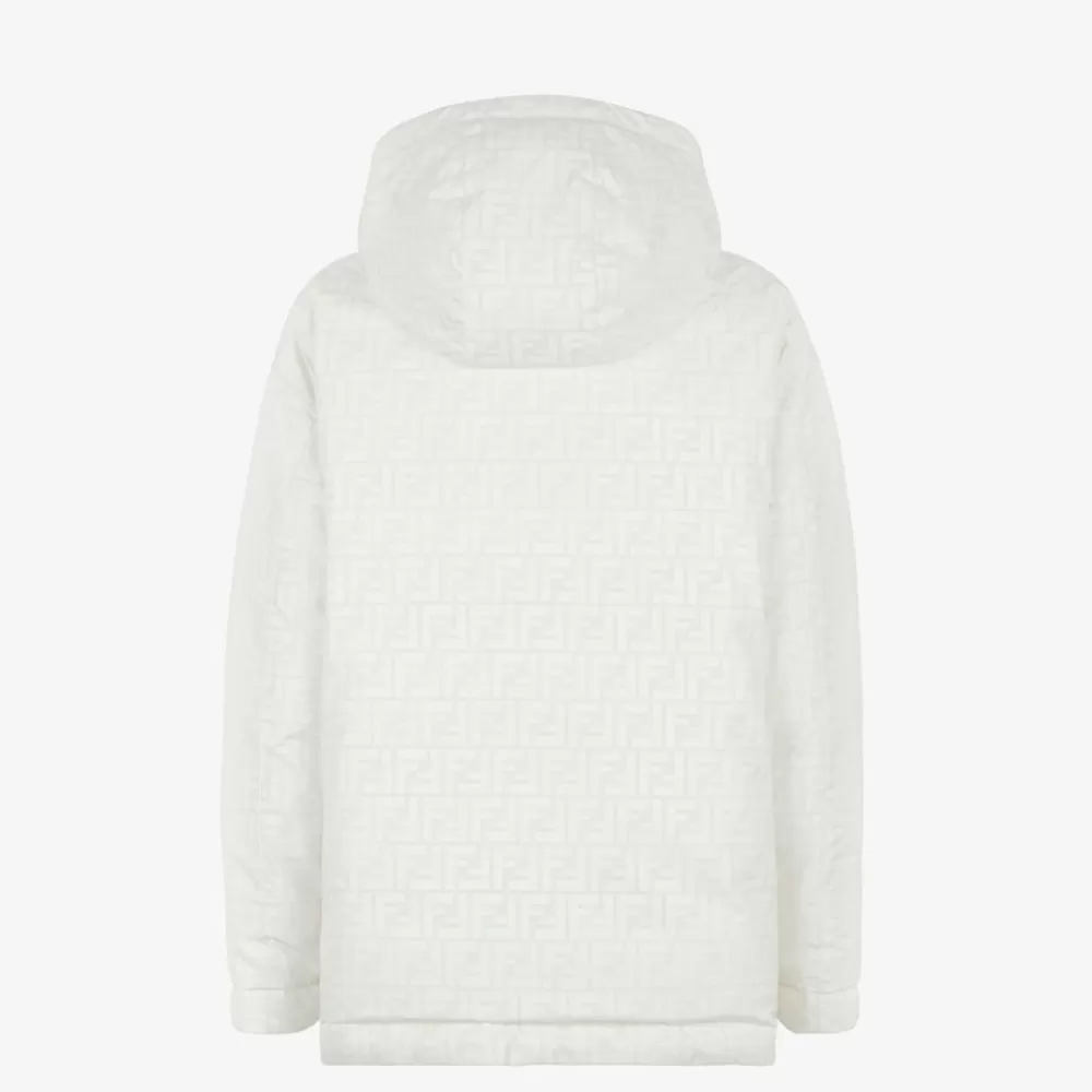 Skiwear>Fendi Piumino In Nylon Ff Bianco