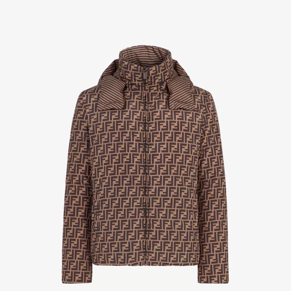 Cappotti E Capispalla>Fendi Piumino In Nylon Marrone