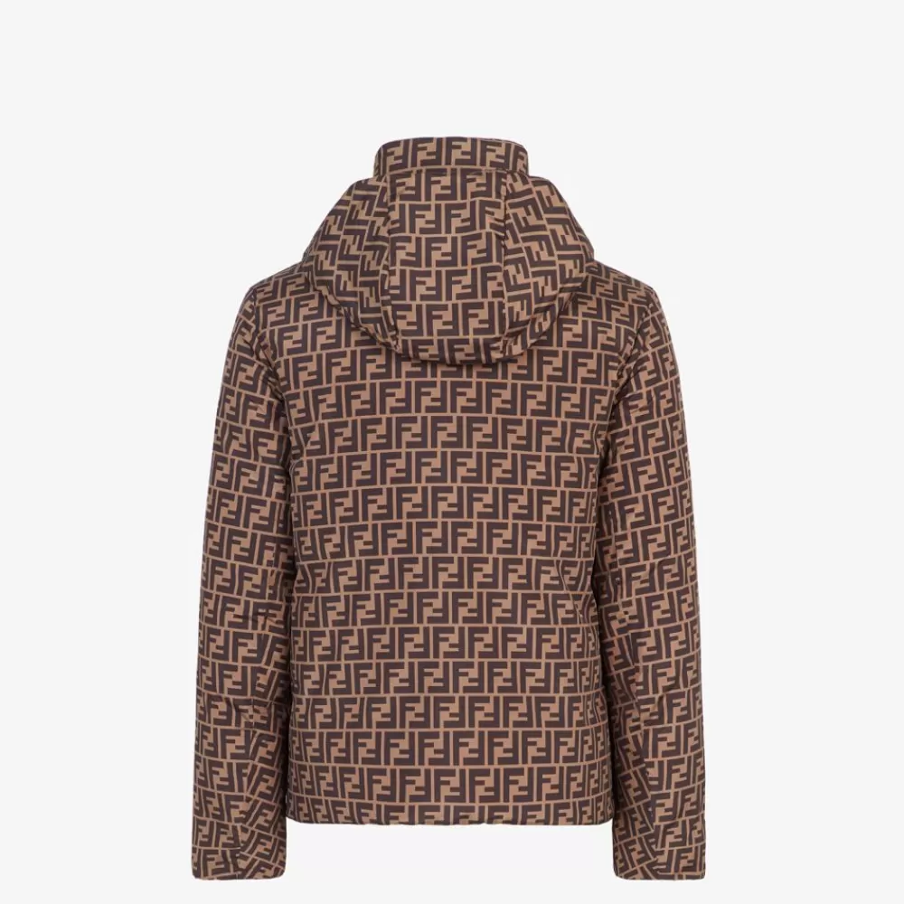 Cappotti E Capispalla>Fendi Piumino In Nylon Marrone
