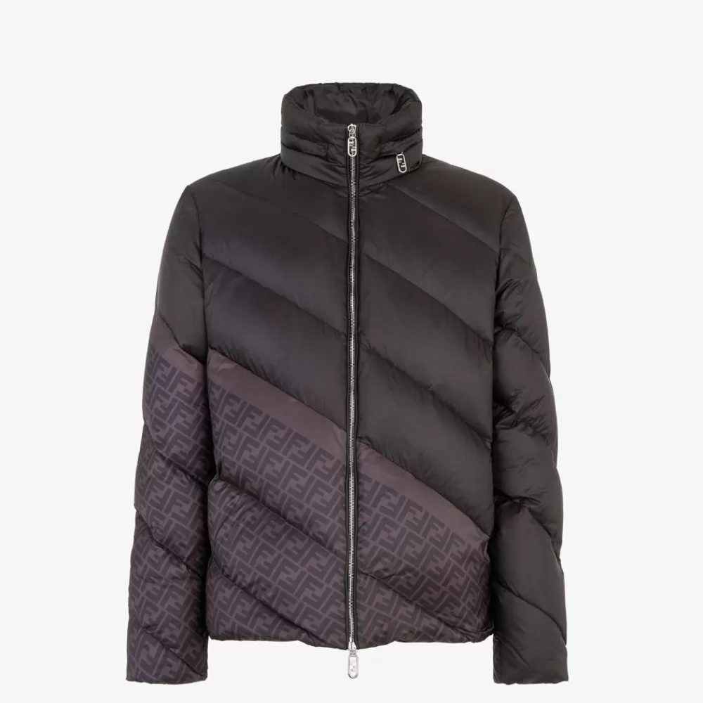 Activewear>Fendi Piumino In Nylon Nero