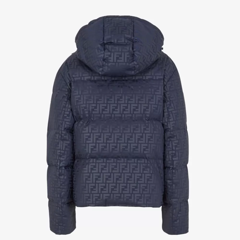 Activewear>Fendi Piumino In Tessuto Tecnico Ff Blu
