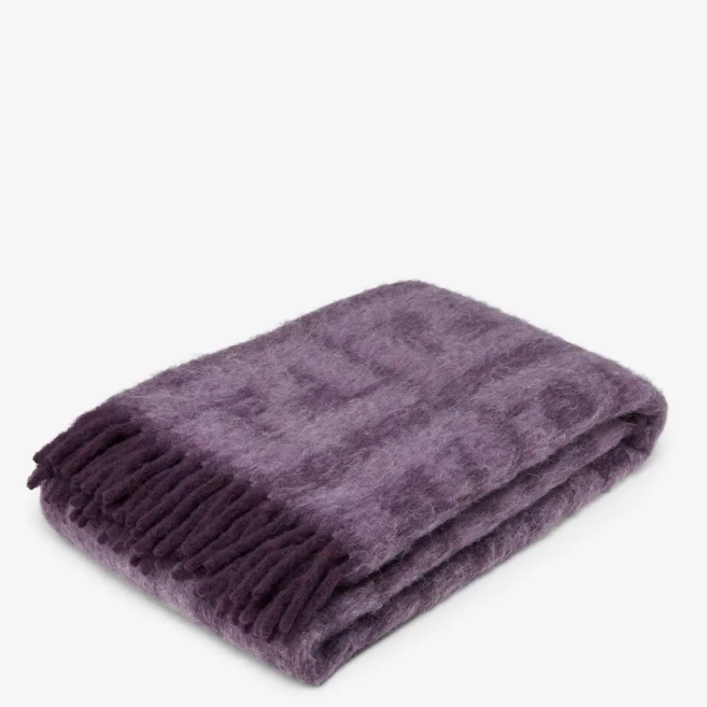 Sciarpe>Fendi Plaid In Alpaca E Lana Lilla