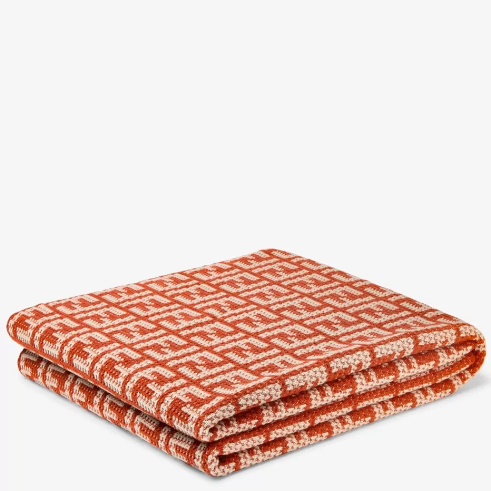 Regali Per La Casa New>Fendi Plaid In Cashmere Color Terra