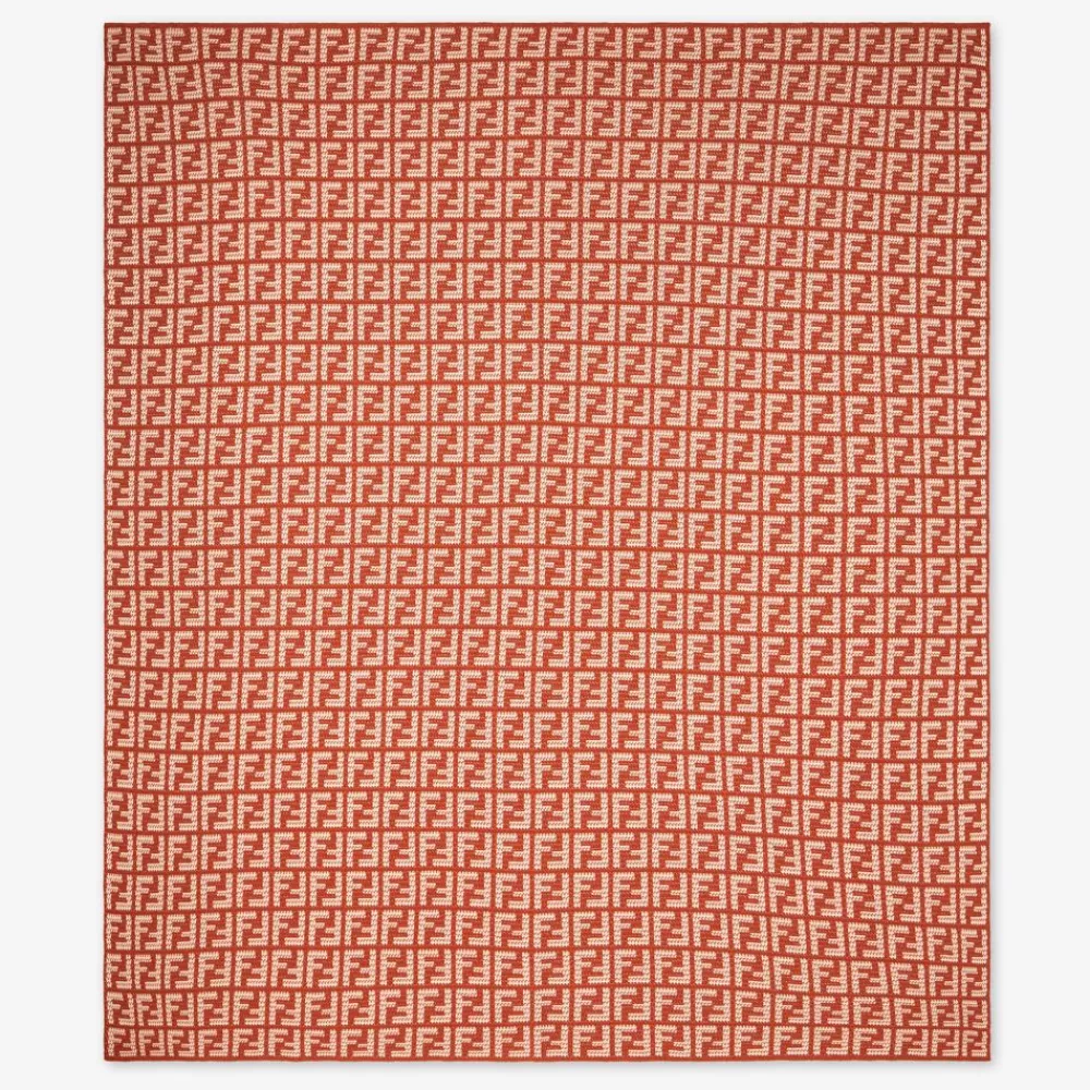 Regali Per La Casa New>Fendi Plaid In Cashmere Color Terra