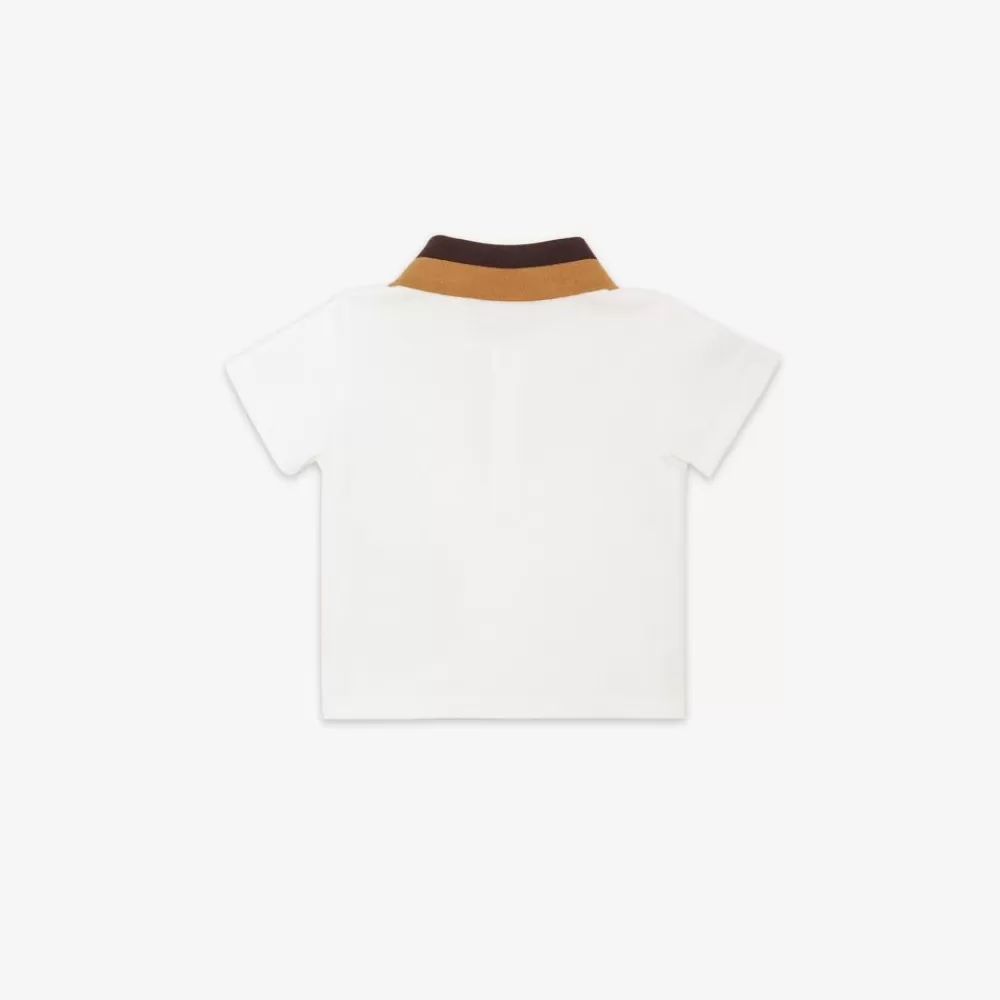 Bambino>Fendi Polo Baby In Piquet Bianco