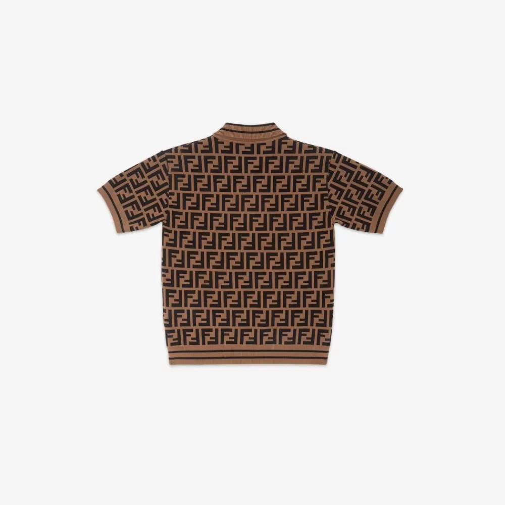 Abbigliamento>Fendi Polo In Maglia Con Ff All-Over