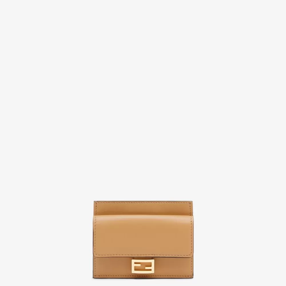 Portacarte E Piccoli Accessori>Fendi Porta Carte In Nappa Beige