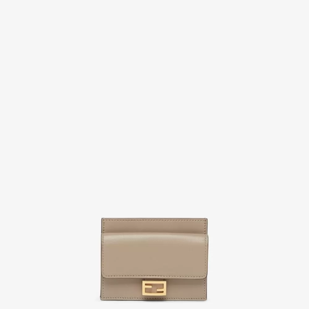 Portacarte E Piccoli Accessori>Fendi Porta Carte In Nappa Tortora