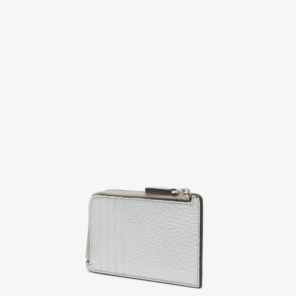 Portacarte E Piccoli Accessori>Fendi Porta Carte In Pelle Argento