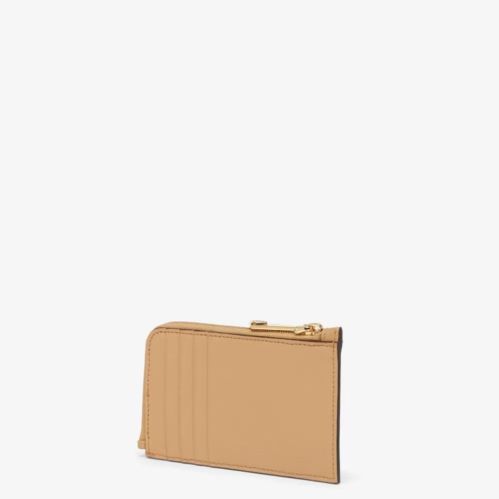 Portacarte E Piccoli Accessori>Fendi Porta Carte In Pelle Beige