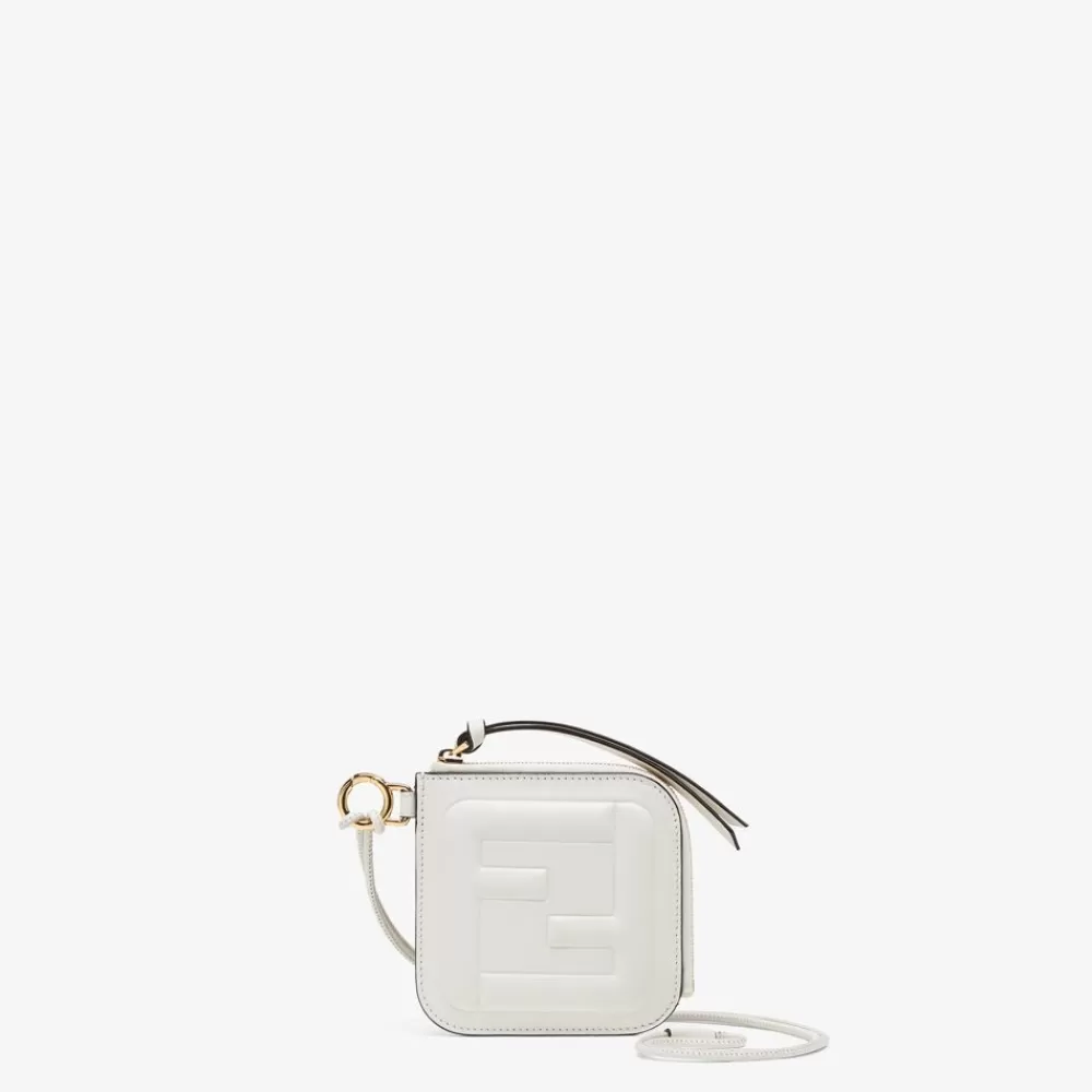 Portacarte E Piccoli Accessori>Fendi Porta Carte In Pelle Bianca