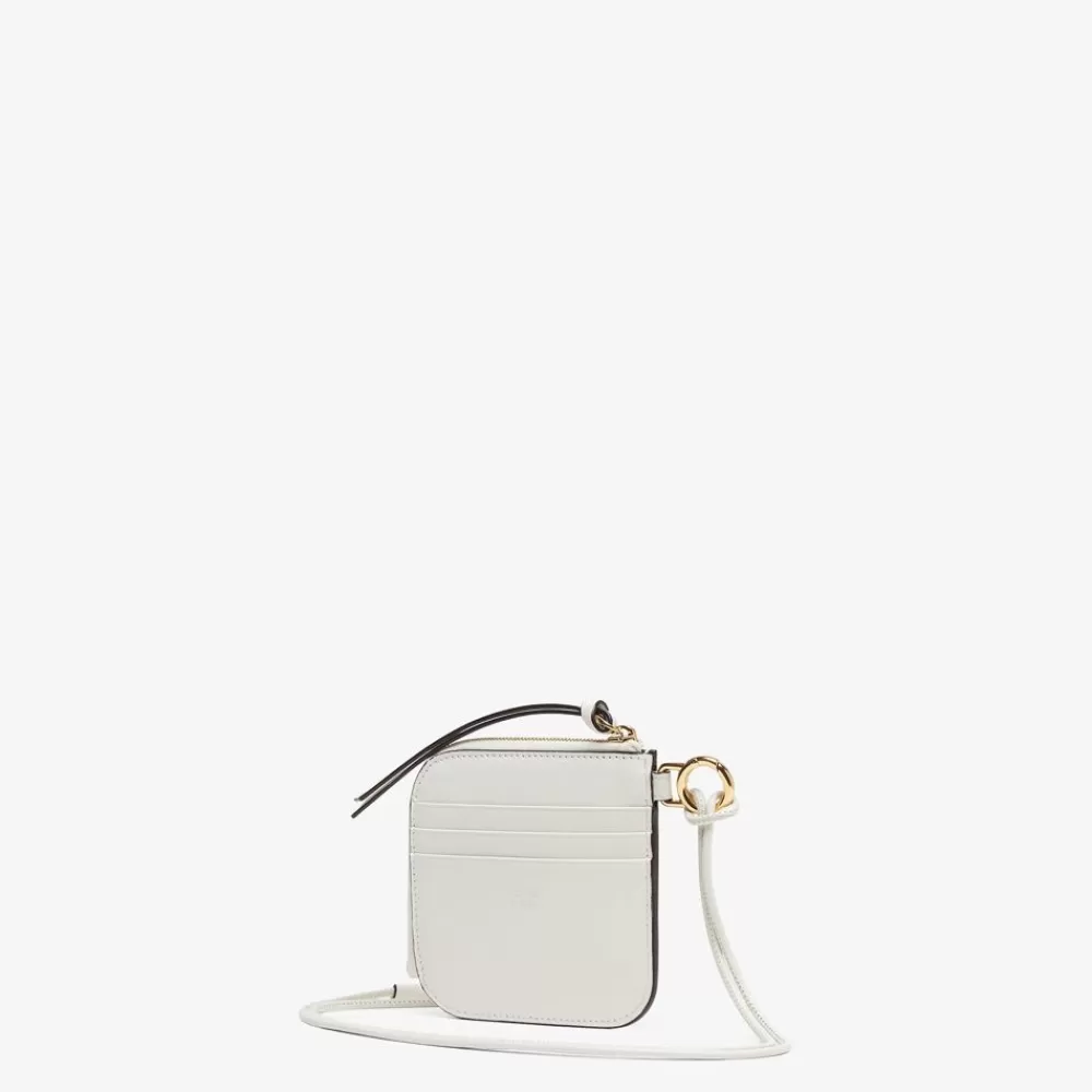 Portacarte E Piccoli Accessori>Fendi Porta Carte In Pelle Bianca