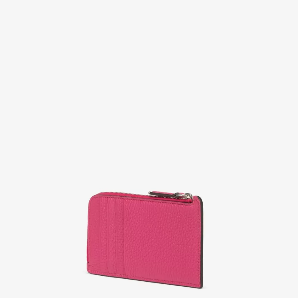 Portacarte E Piccoli Accessori>Fendi Porta Carte In Pelle Bicolore Fucsia E Rosa Scuro