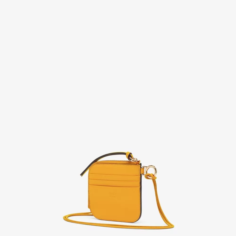 Portacarte E Piccoli Accessori>Fendi Porta Carte In Pelle Gialla