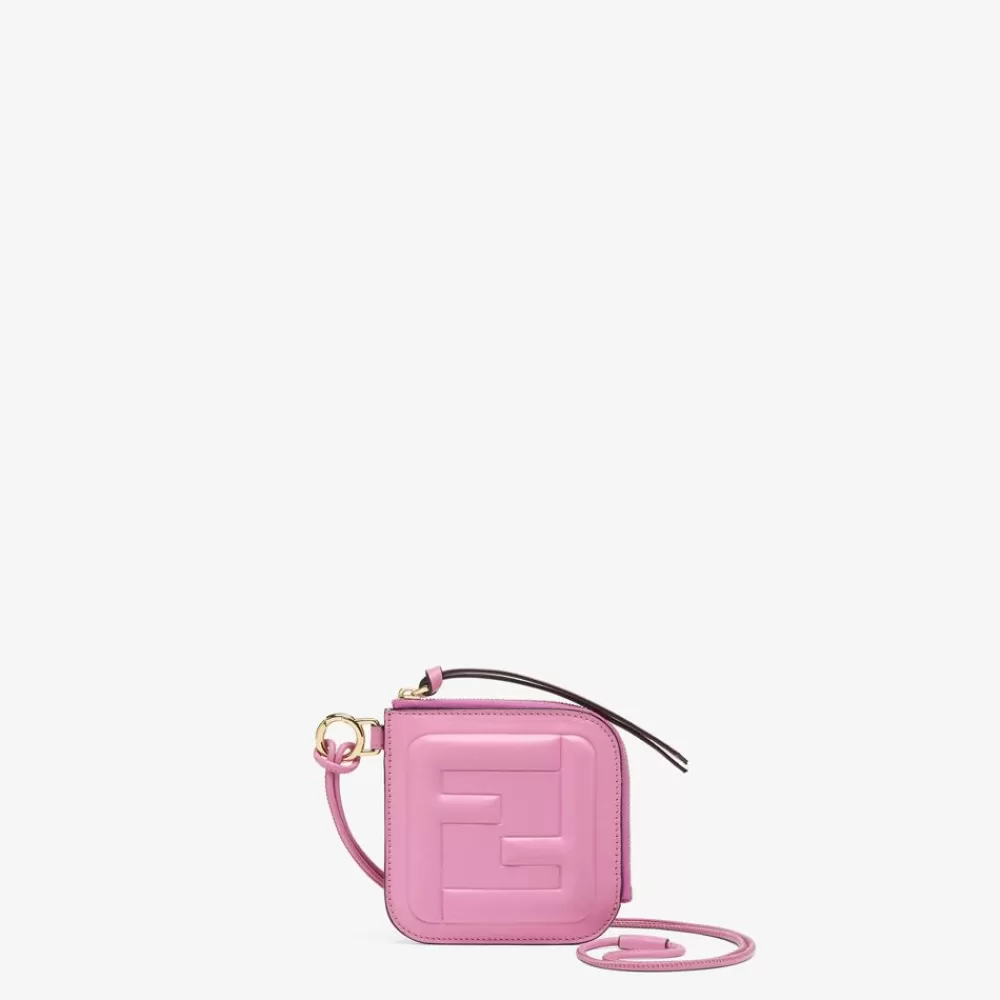 Portacarte E Piccoli Accessori>Fendi Porta Carte In Pelle Rosa