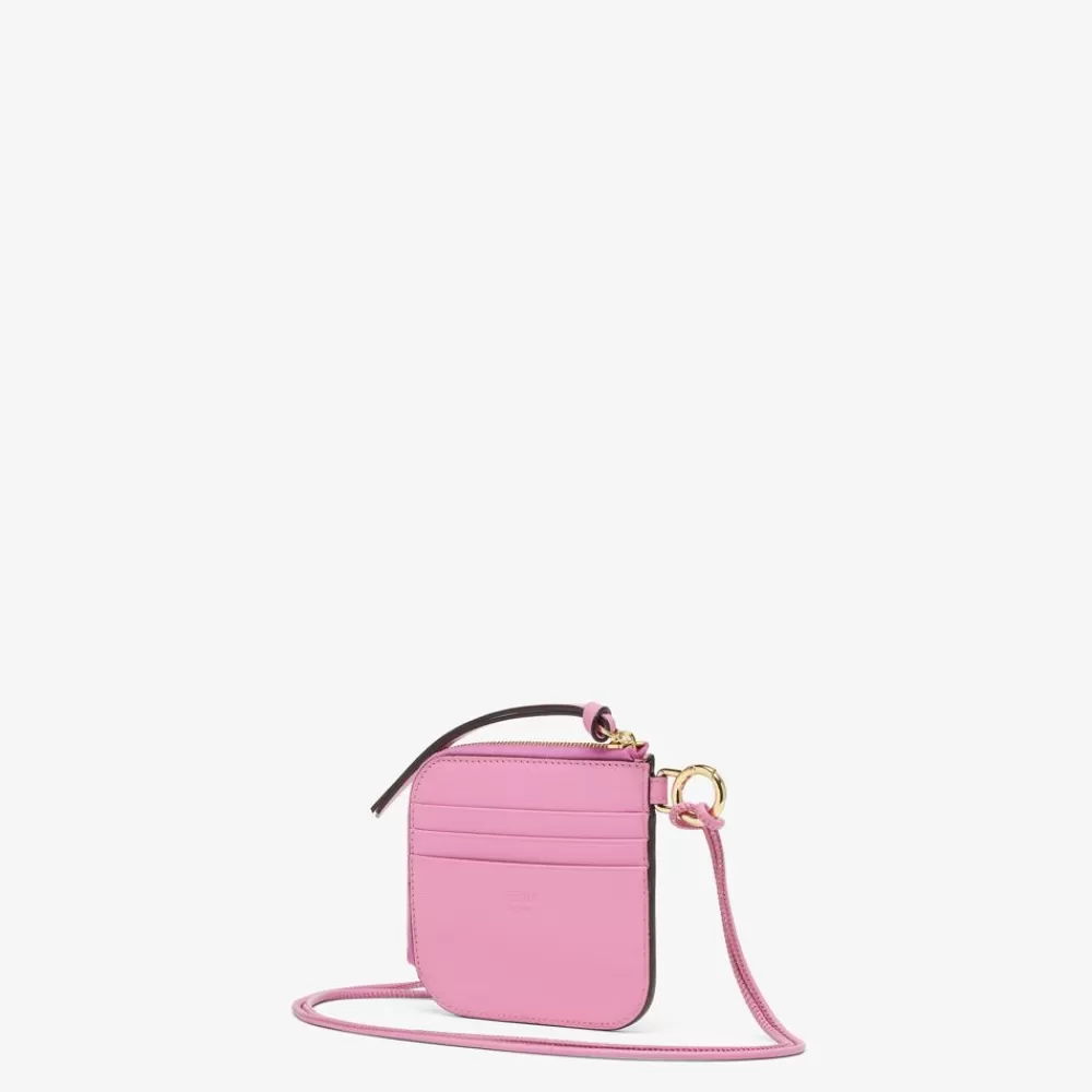 Portacarte E Piccoli Accessori>Fendi Porta Carte In Pelle Rosa