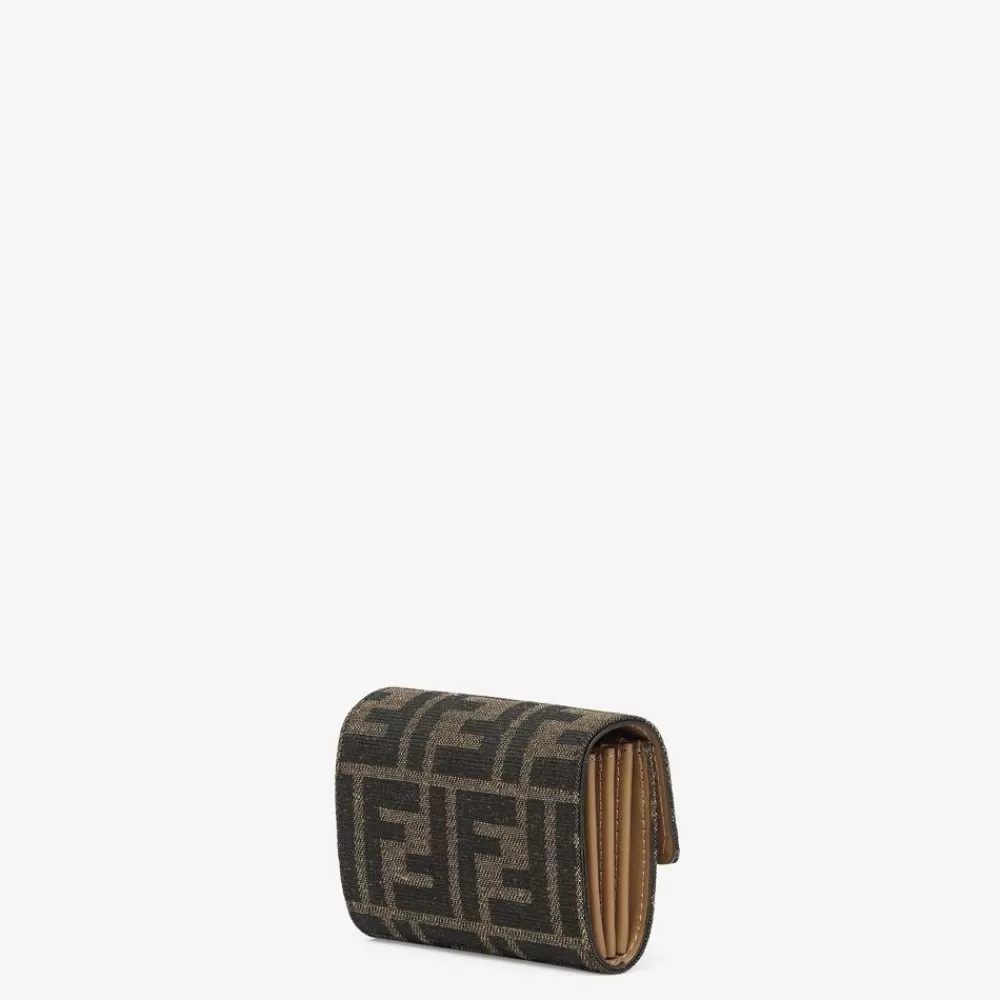 Portacarte E Piccoli Accessori>Fendi Porta Carte In Tessuto Marrone