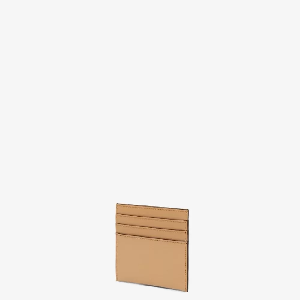 Portacarte E Piccoli Accessori>Fendi Porta Carte Piatto In Pelle Beige
