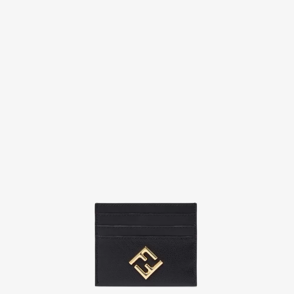 Portacarte E Piccoli Accessori>Fendi Porta Carte Piatto In Pelle Nera