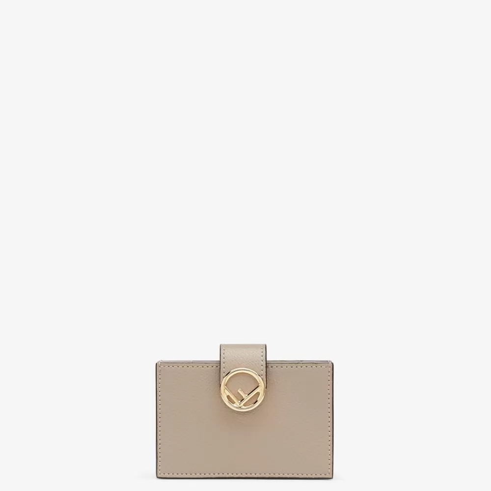 Portacarte E Piccoli Accessori>Fendi Portacarte A Soffietto In Pelle Beige