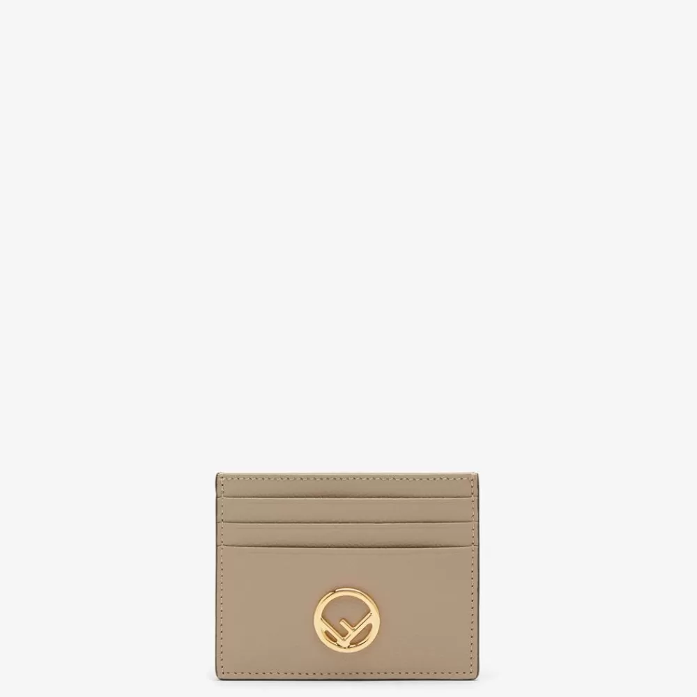 Portacarte E Piccoli Accessori>Fendi Portacarte Piatto In Pelle Beige