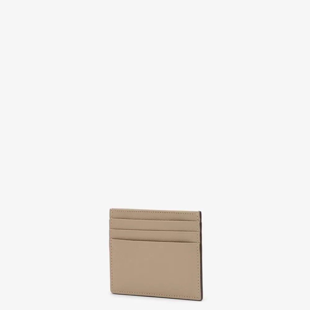 Portacarte E Piccoli Accessori>Fendi Portacarte Piatto In Pelle Beige