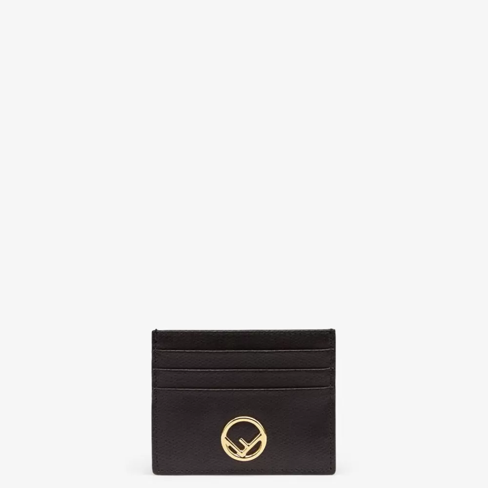 Portacarte E Piccoli Accessori>Fendi Portacarte Piatto In Pelle Nera