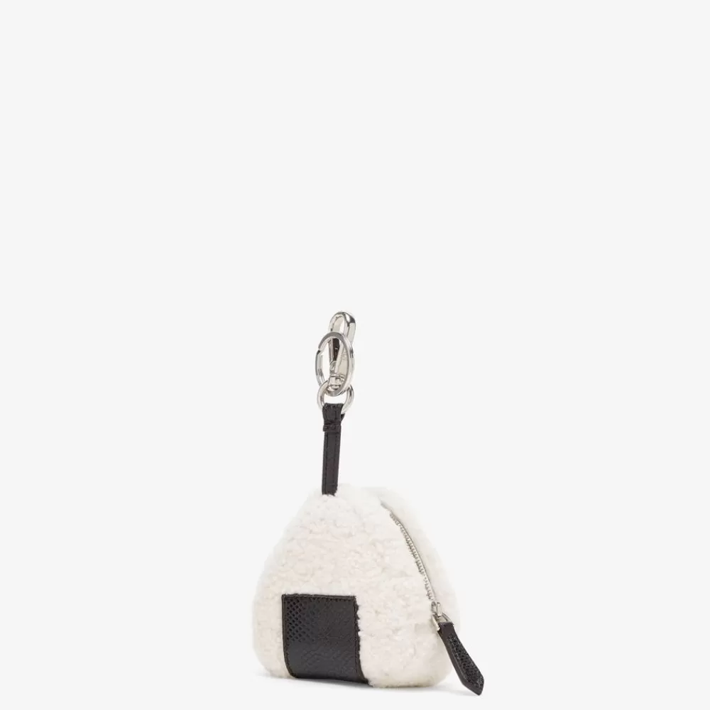 Portachiavi E Accessori Per Borse>Fendi Portachiavi In Montone Bianco