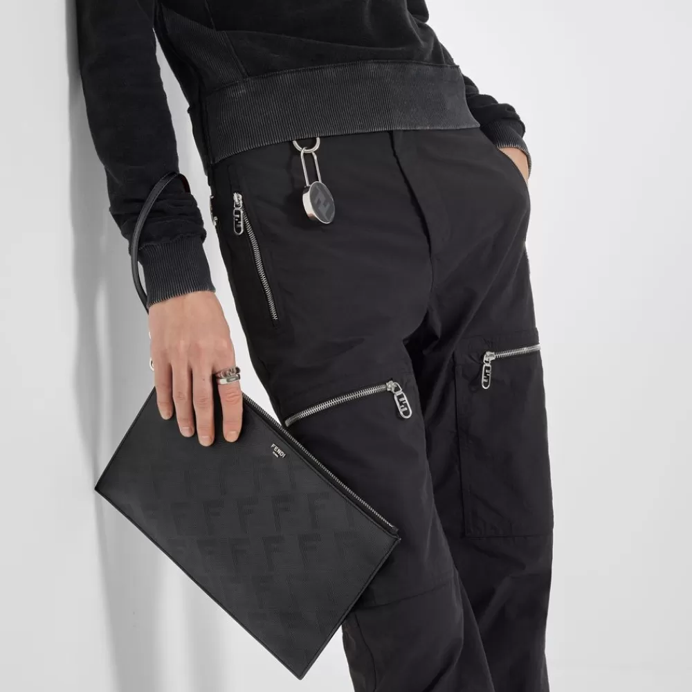 Portachiavi E Accessori Per Borse>Fendi Portachiavi In Tessuto Nero