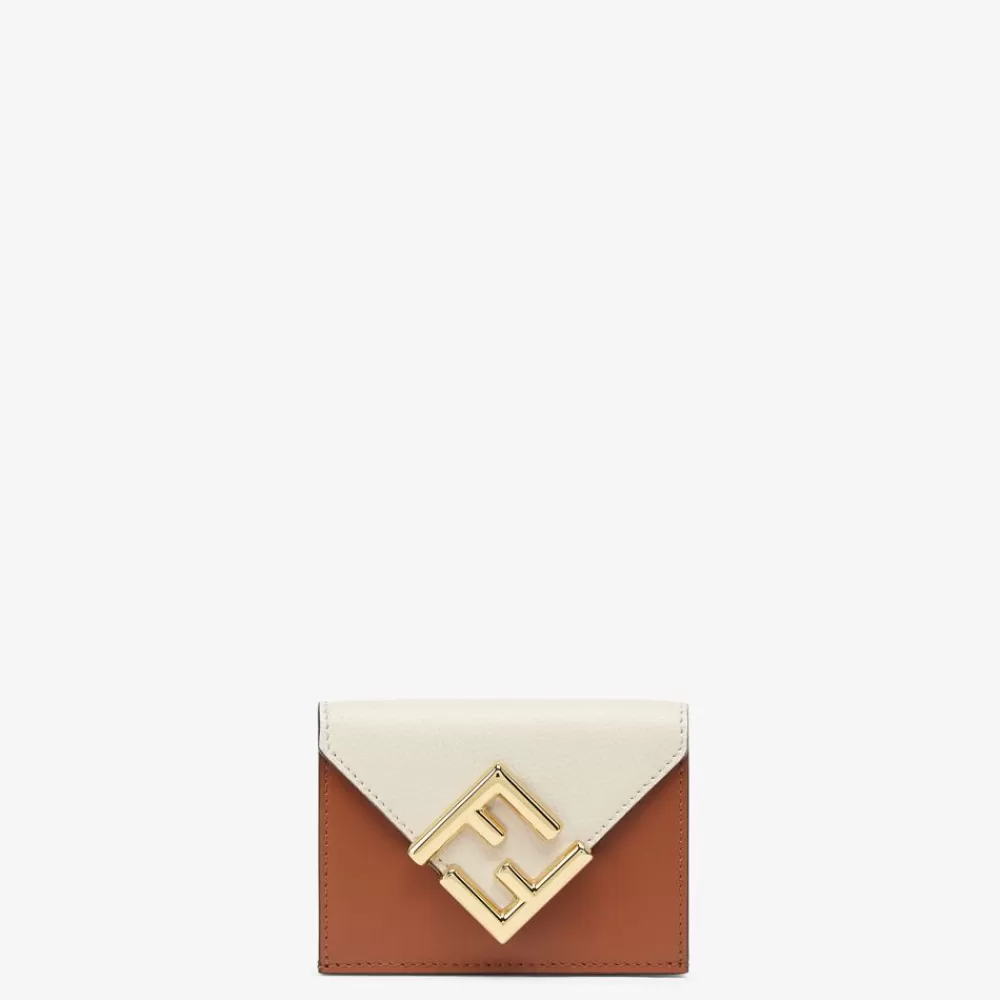Portafogli>Fendi Portafoglio In Pelle Bicolor Marrone E Camelia