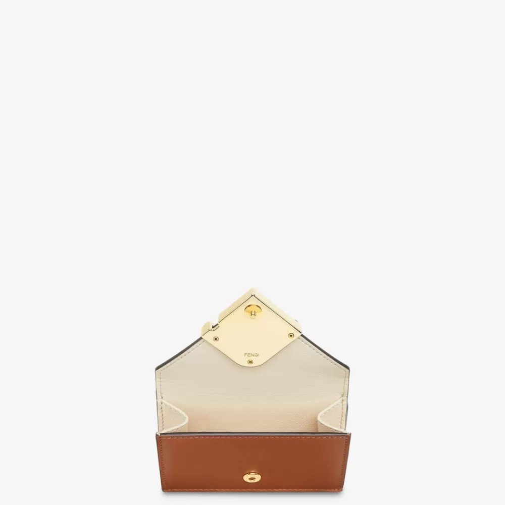 Portafogli>Fendi Portafoglio In Pelle Bicolor Marrone E Camelia
