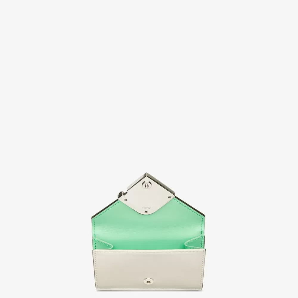 Portafogli>Fendi Portafoglio In Pelle Bicolore Bianca E Verde