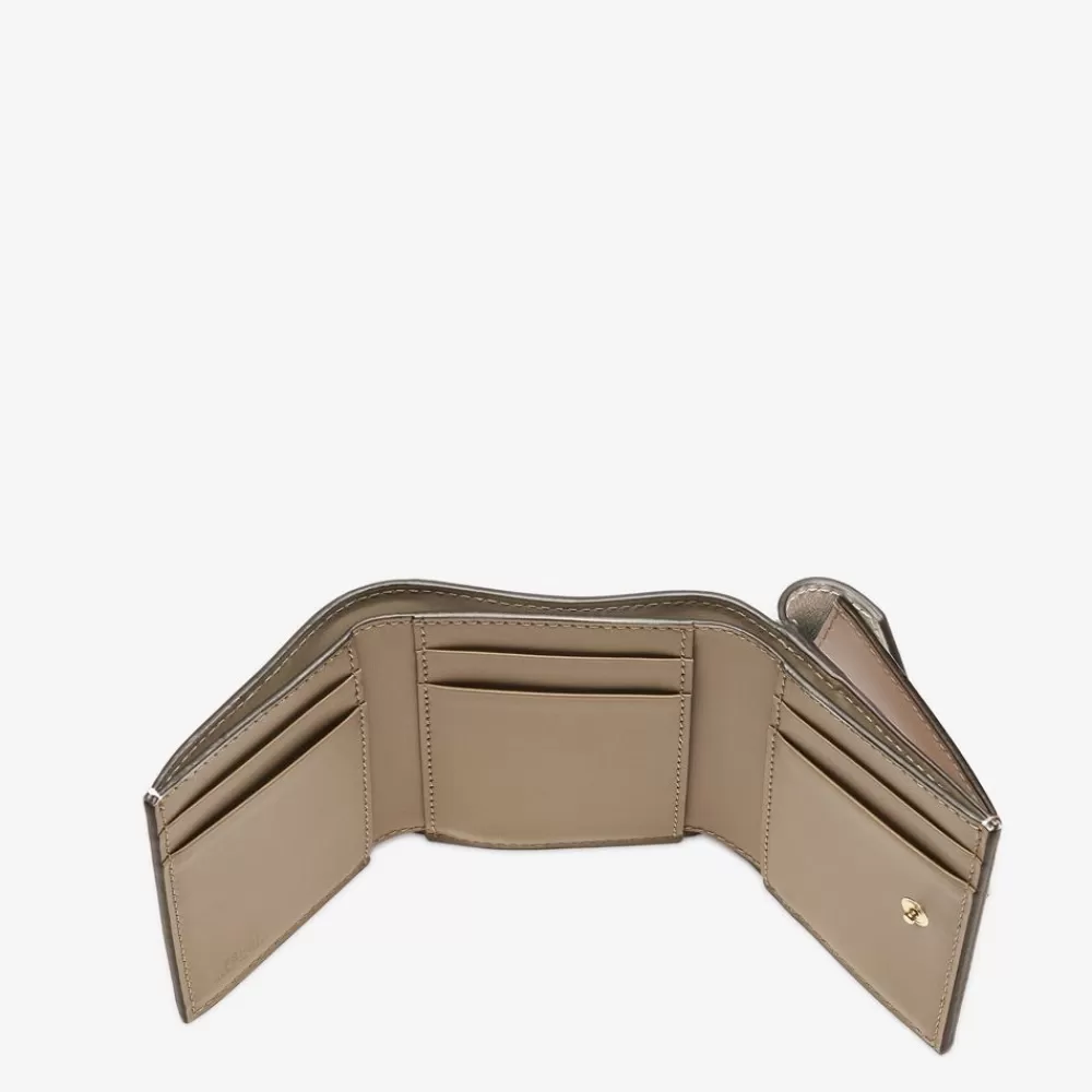 Portafogli>Fendi Portafoglio In Pelle Bicolore Grigia E Tortora