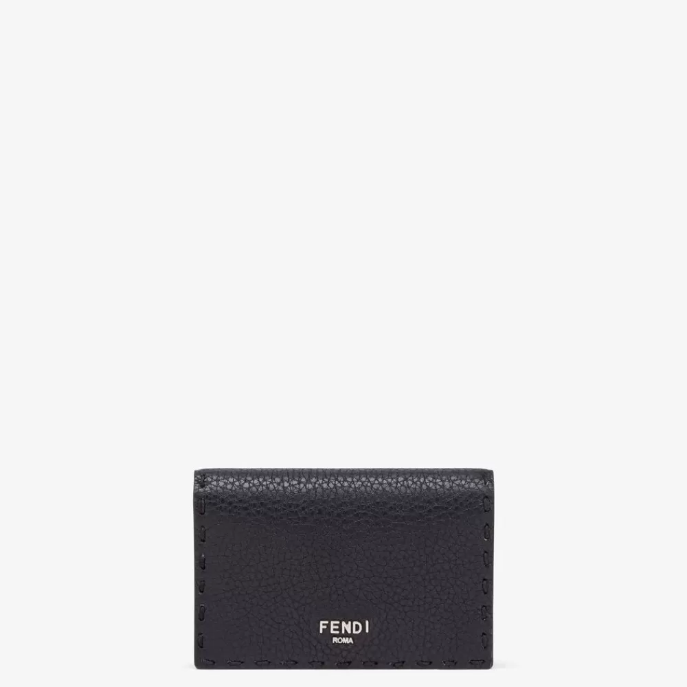 Portacarte>Fendi Portatessere In Pelle Nera