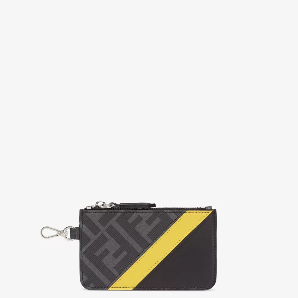 Portacarte>Fendi Portatessere In Tessuto Nero