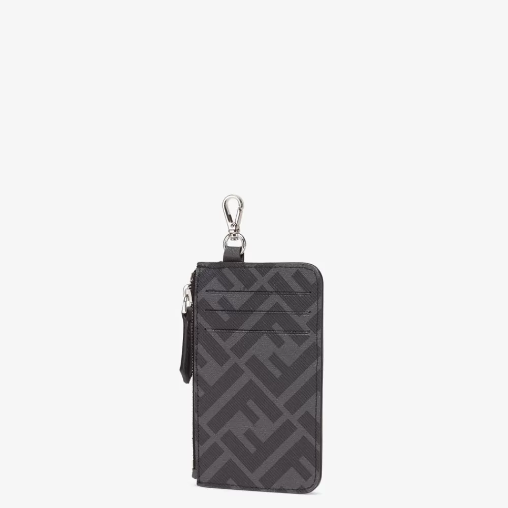Portacarte>Fendi Portatessere In Tessuto Nero