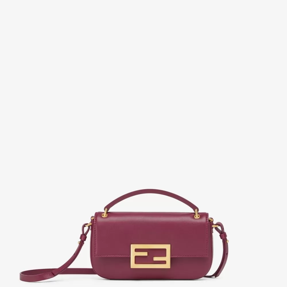 Borse Mini>Fendi Pouch In Nappa Bordeaux