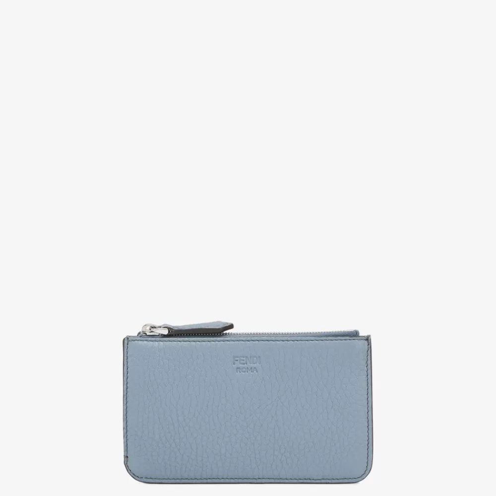 Portacarte E Piccoli Accessori>Fendi Pouch In Pelle Azzurra