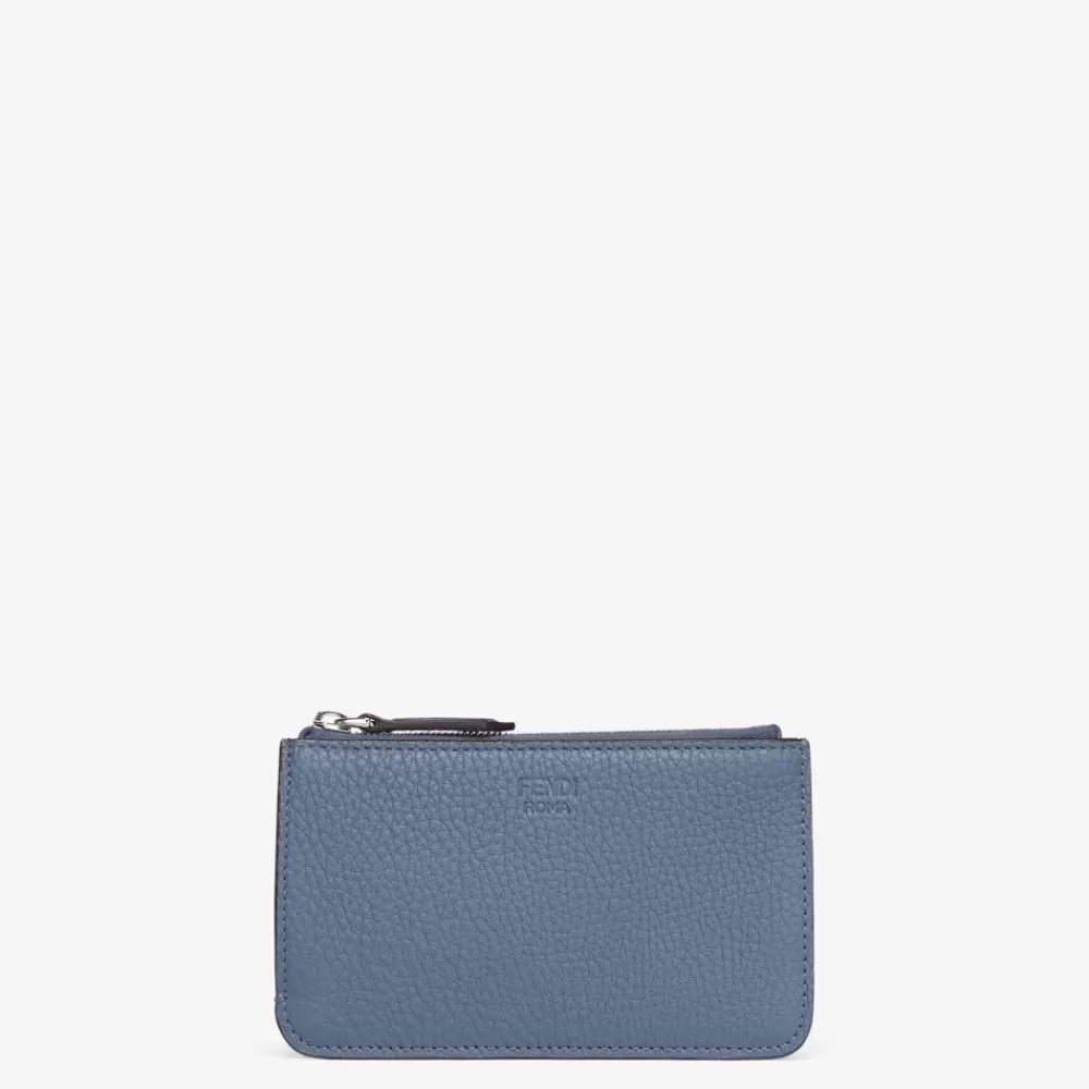 Portacarte E Piccoli Accessori>Fendi Pouch In Pelle Blu