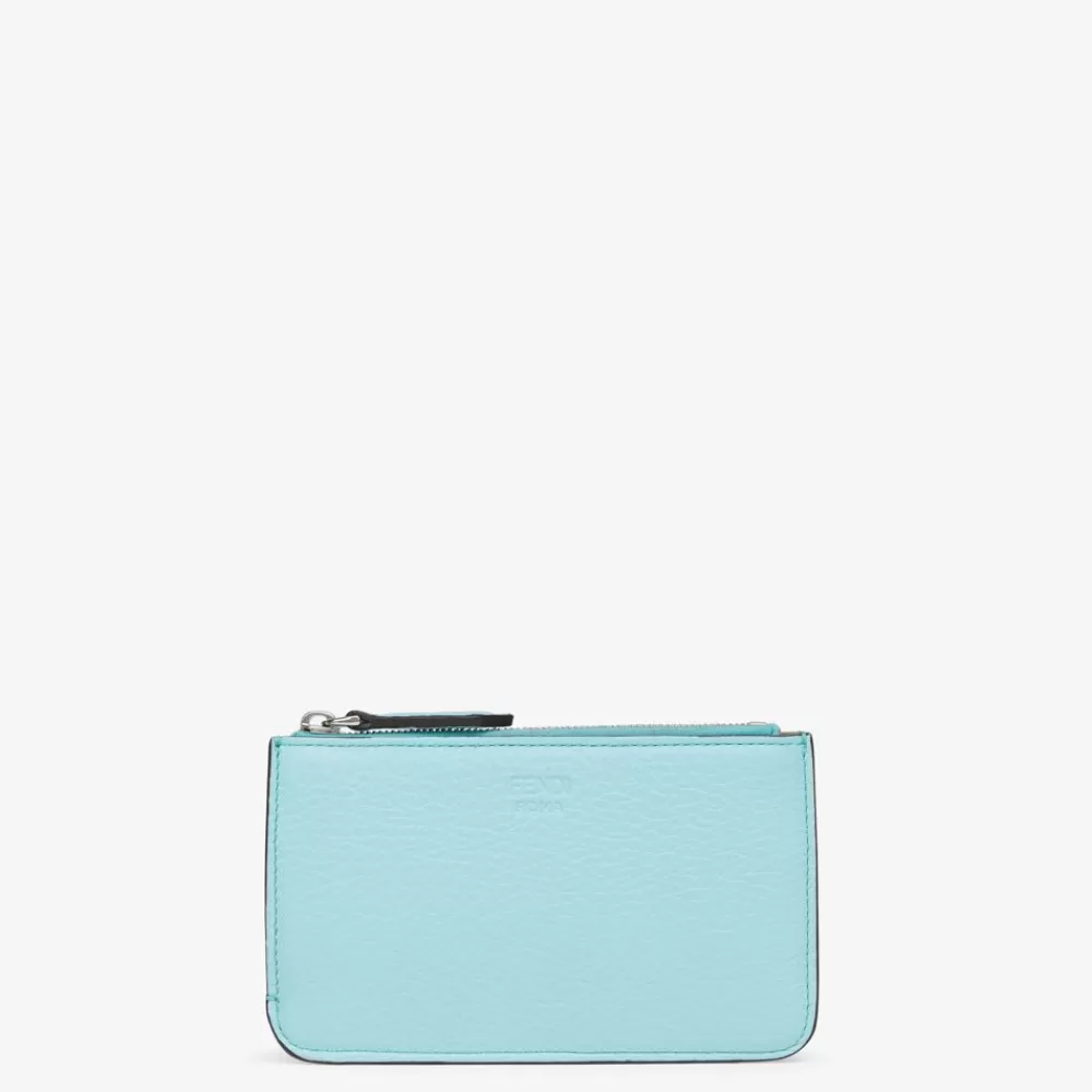 Portacarte E Piccoli Accessori>Fendi Pouch In Pelle Turchese