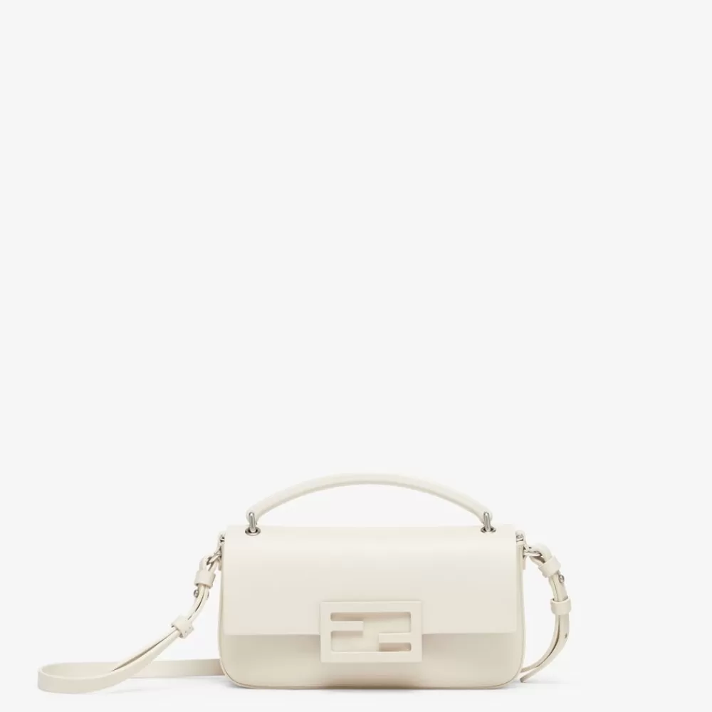 Borse Mini>Fendi Pouch In Pelle Verniciata Bianca