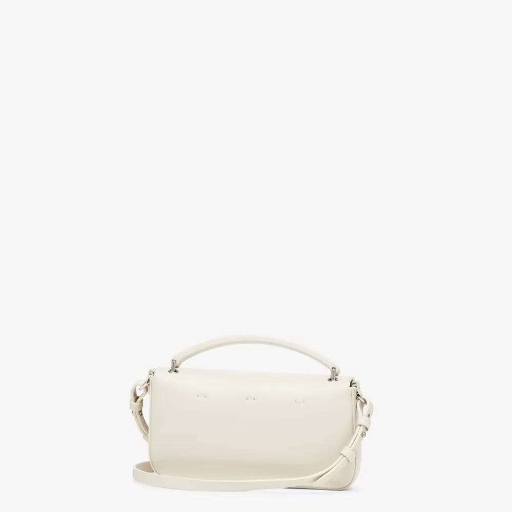 Borse Mini>Fendi Pouch In Pelle Verniciata Bianca