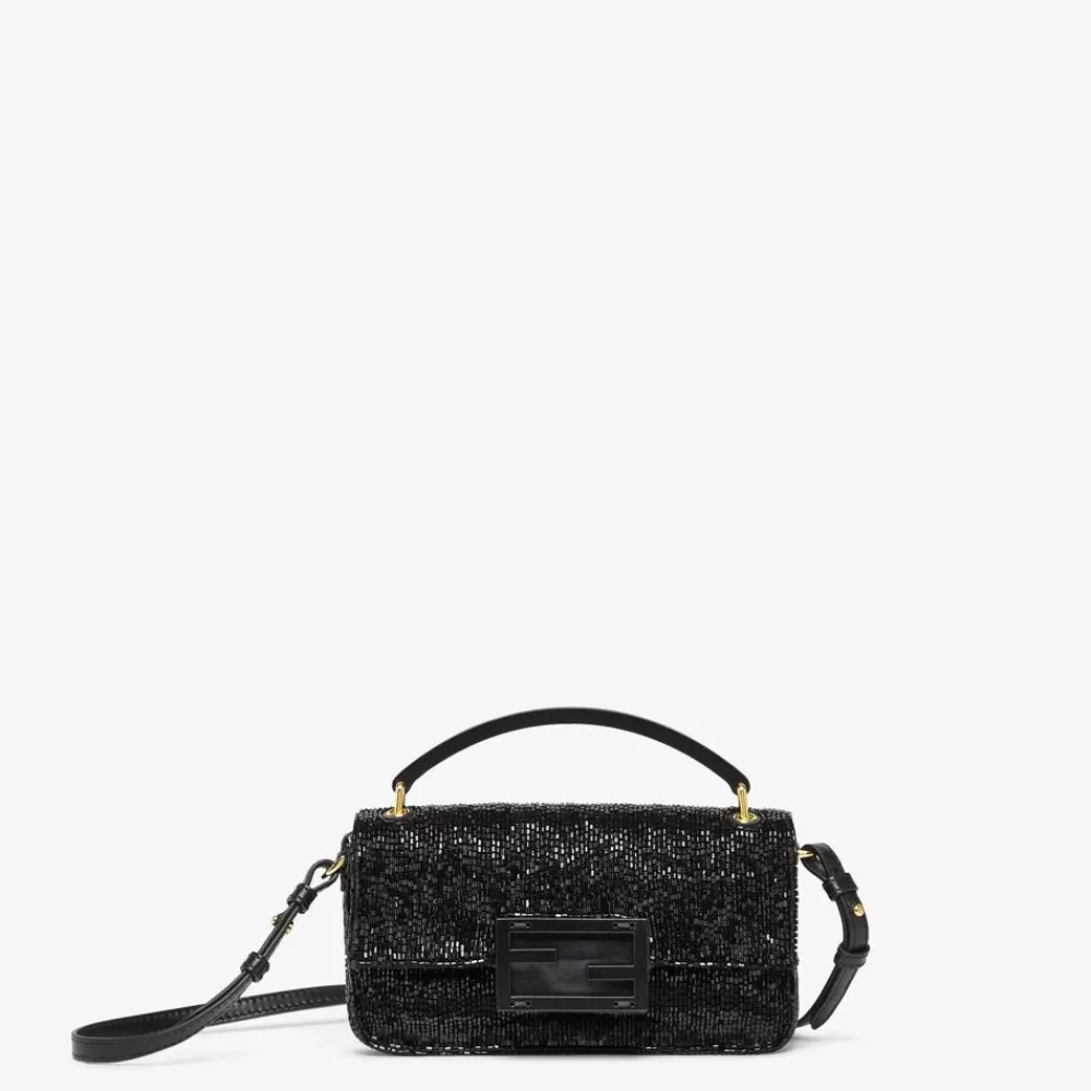Borse Mini>Fendi Pouch In Perline Nere