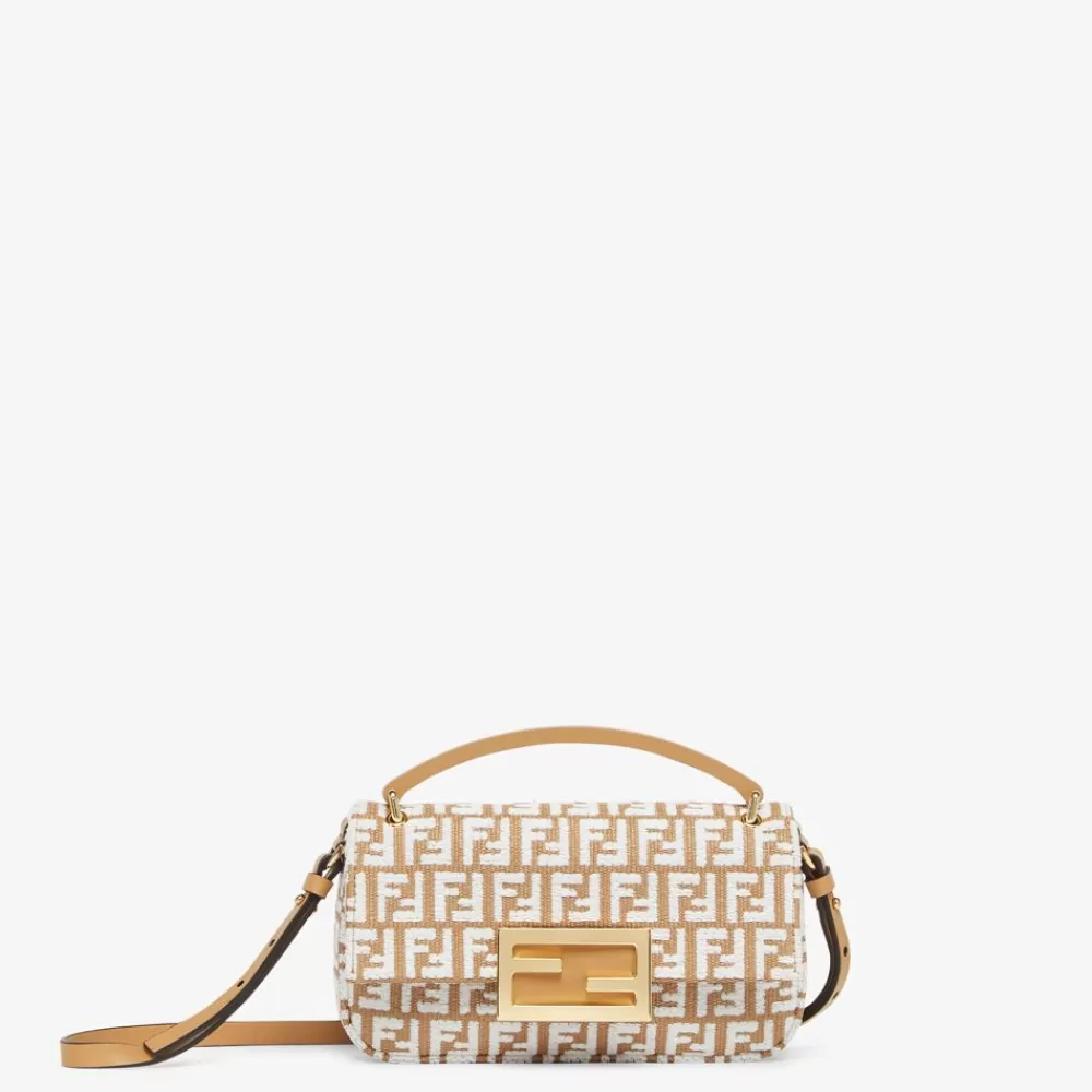 Borse Mini>Fendi Pouch In Rafia Beige Ff