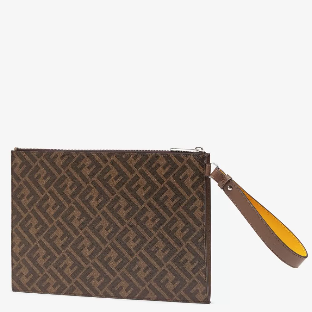 Pouch>Fendi Pouch In Tessuto Marrone